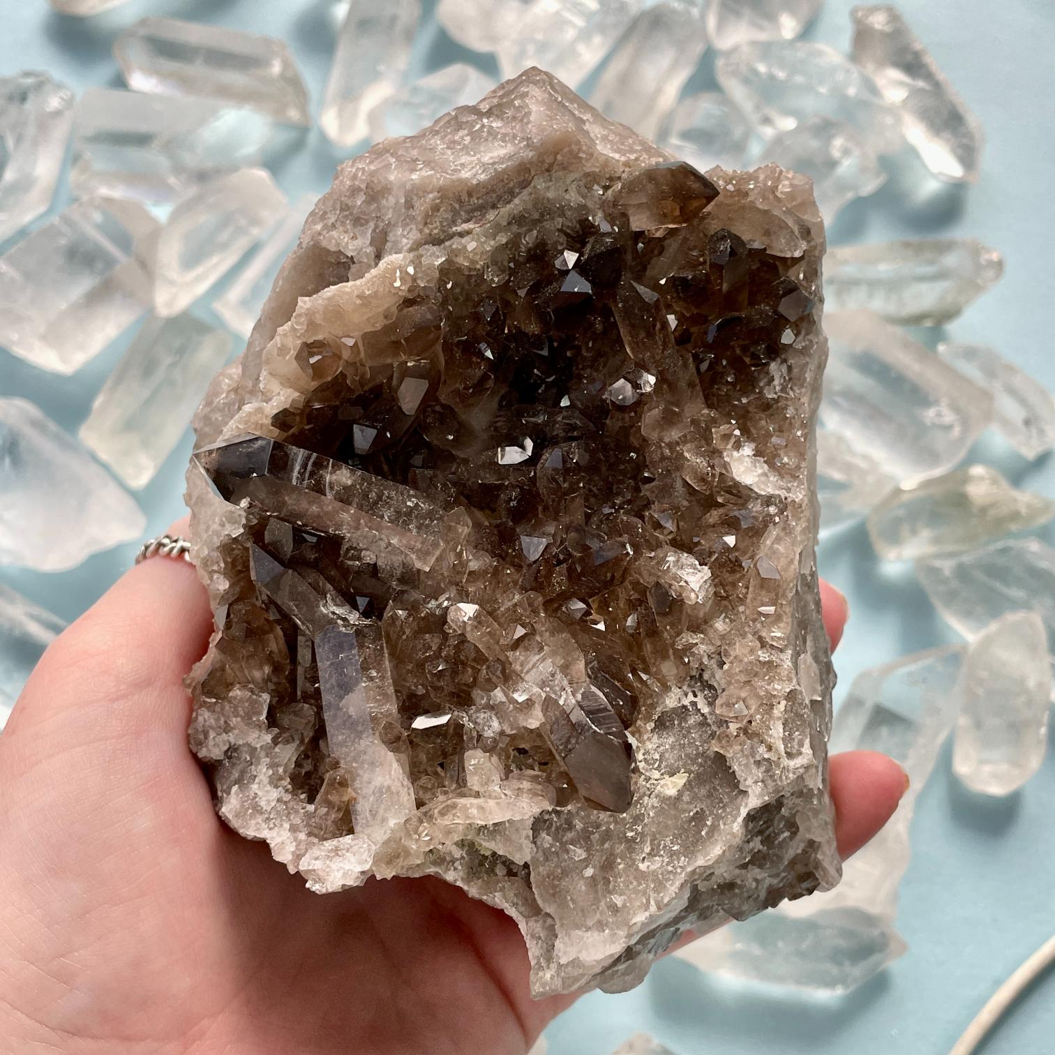 Smokey Quartz Cluster - 53 Smokey Quartz Cluster - 53